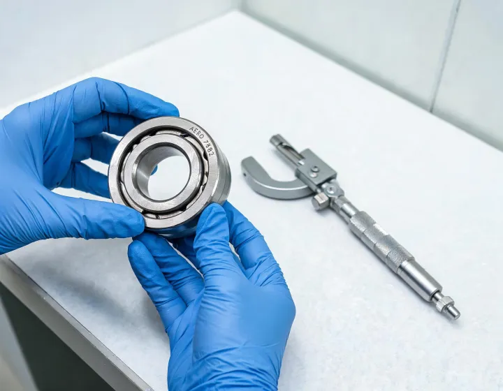 Aerospace spherical plain bearing inspection